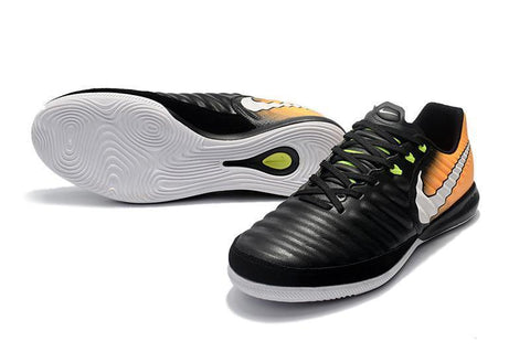 Image of Nike TiempoX Finale IC Soccer Shoes CY0041 Black White Laser Orange - KicksNatics