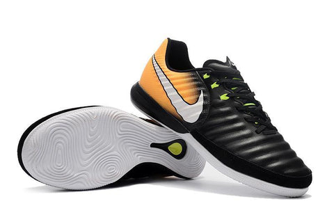Image of Nike TiempoX Finale IC Soccer Shoes CY0041 Black White Laser Orange - KicksNatics