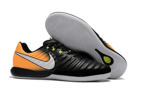 Image of Nike TiempoX Finale IC Soccer Shoes CY0041 Black White Laser Orange - KicksNatics
