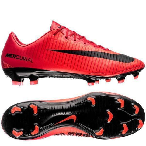 Image of Nike Mercurial Vapor XI FG Soccer Cleats University Red Black - KicksNatics