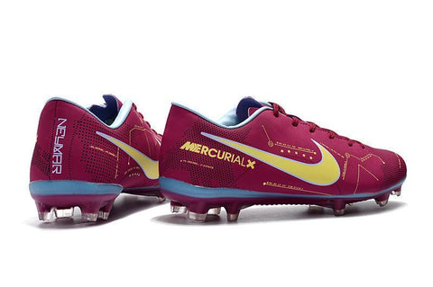 Image of Nike Mercurial Vapor X Neymar FG Soccer Cleats Purple Yellow Blue - KicksNatics