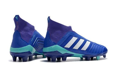 Image of Adidas Predator 18+ FG Soccer Cleats Royal Blue Purple White - KicksNatics
