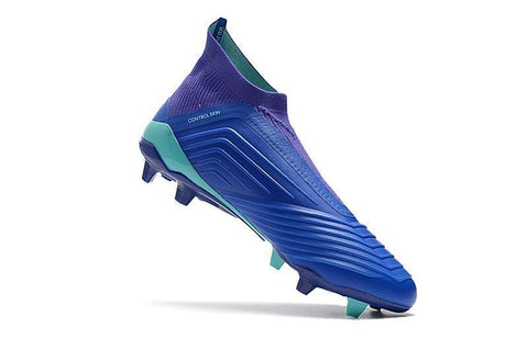 Image of Adidas Predator 18+ FG Soccer Cleats Royal Blue Purple White - KicksNatics