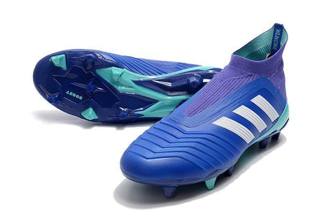 Image of Adidas Predator 18+ FG Soccer Cleats Royal Blue Purple White - KicksNatics