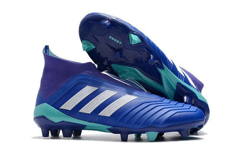 Image of Adidas Predator 18+ FG Soccer Cleats Royal Blue Purple White - KicksNatics