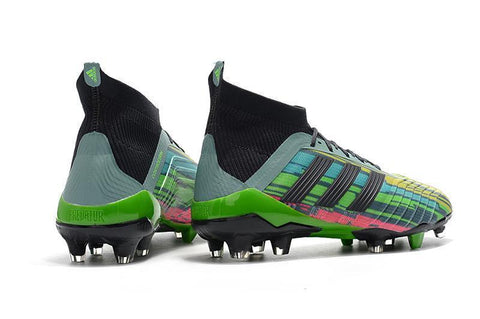 Image of Adidas Predator 18.1 FG Soccer Cleats Black Green Blue Yellow Colorful - KicksNatics