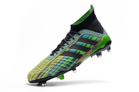 Image of Adidas Predator 18.1 FG Soccer Cleats Black Green Blue Yellow Colorful - KicksNatics