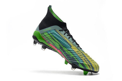 Image of Adidas Predator 18.1 FG Soccer Cleats Black Green Blue Yellow Colorful - KicksNatics
