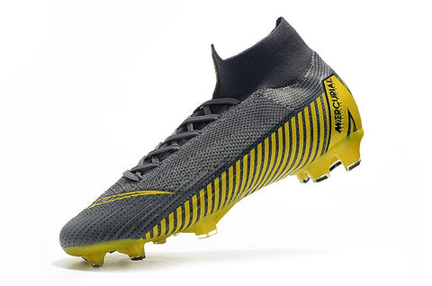 Image of NIKE Mercurial Superfly VI 360 Elite FG Yellow Stripe Grey - KicksNatics