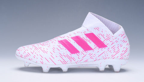 Image of Adidas Nemeziz 18+ FG White Pink no Lace - KicksNatics