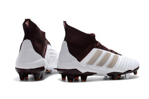 Image of Adidas Predator 18.1 FG Soccer Cleats White Red Wine Gold - KicksNatics