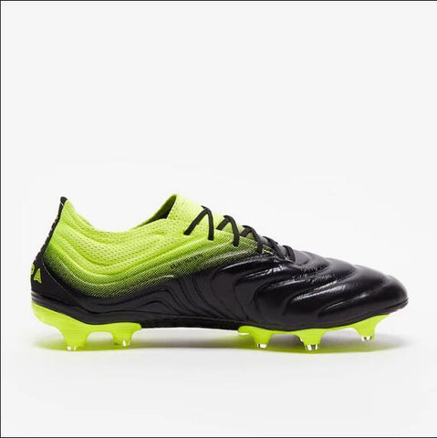 Image of Adidas Copa 19.1 FG Black Yellow Green - KicksNatics