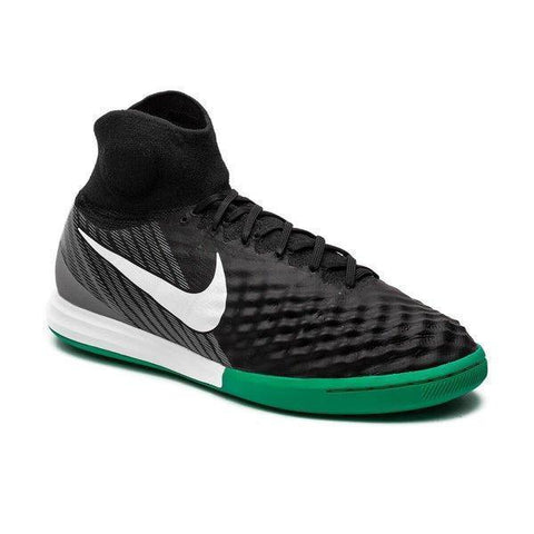 Image of Nike MagistaX Proximo II DF IC Soccer Shoes Black Green White CoolGrey - KicksNatics