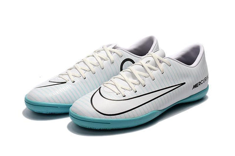 Image of Nike Mercurial Victory VI CR7 IC LA0043 White/SkyBlue/Black - KicksNatics