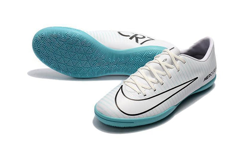 Image of Nike Mercurial Victory VI CR7 IC LA0043 White/SkyBlue/Black - KicksNatics