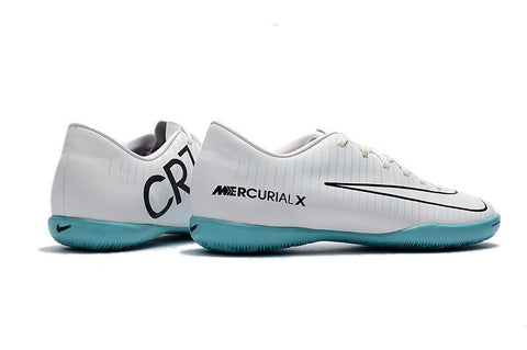 Image of Nike Mercurial Victory VI CR7 IC LA0043 White/SkyBlue/Black - KicksNatics