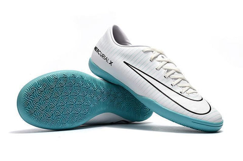 Image of Nike Mercurial Victory VI CR7 IC LA0043 White/SkyBlue/Black - KicksNatics