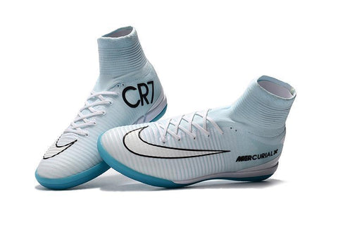 Image of Nike MercurialX Proximo CR7 Vitórias IC Football Boots White Blue Site - KicksNatics