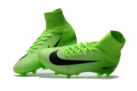 Image of Nike Mercurial Superfly V AG Soccer Cleats Green Grass Black - KicksNatics