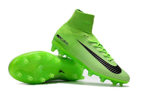 Image of Nike Mercurial Superfly V AG Soccer Cleats Green Grass Black - KicksNatics