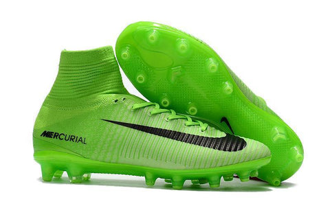 Image of Nike Mercurial Superfly V AG Soccer Cleats Green Grass Black - KicksNatics