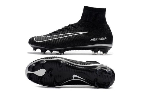 Image of Nike Mercurial Superfly V FG Soccer Cleats Black Dark Grey - KicksNatics
