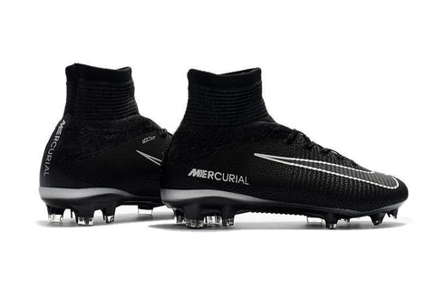 Image of Nike Mercurial Superfly V FG Soccer Cleats Black Dark Grey - KicksNatics