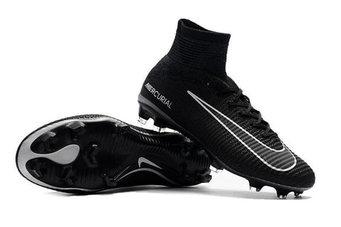 Image of Nike Mercurial Superfly V FG Soccer Cleats Black Dark Grey - KicksNatics