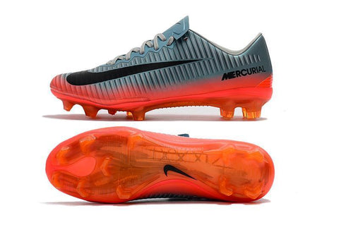Image of Nike Mercurial Vapor XI CR7 FG Soccer Cleats Cool Grey Orange - KicksNatics