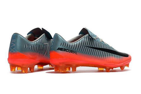 Image of Nike Mercurial Vapor XI CR7 FG Soccer Cleats Cool Grey Orange - KicksNatics