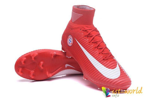 Image of Nike Mercurial Superfly V Fc Bayern Munich Fg Cleats Red White - KicksNatics