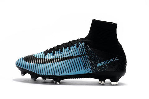 Image of Nike Mercurial Superfly V FG Soccer Cleats Blue Black - KicksNatics