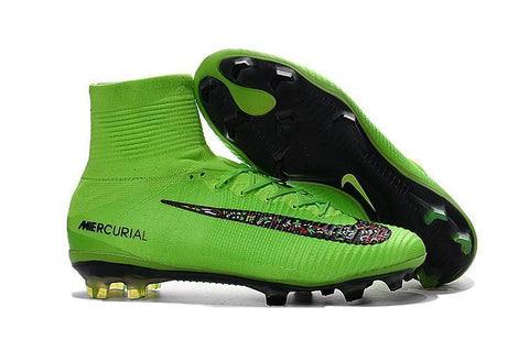 Image of Nike Mercurial Superfly V FG Soccer Cleats Green Black - KicksNatics