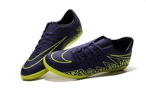 Image of Nike Hypervenom Phelon II IC Soccer Shoes DB0018 Dark Violet Green - KicksNatics
