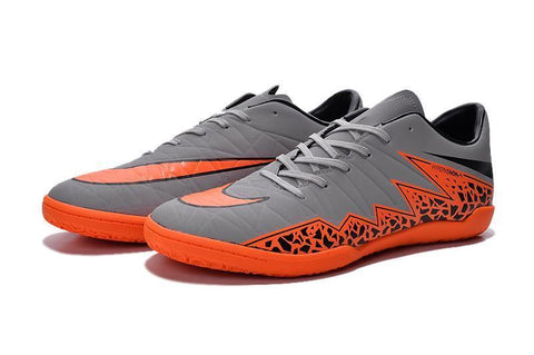 Image of Nike Hypervenom Phelon II IC Soccer Shoes DB0015 Grey Orange Black - KicksNatics