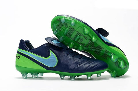 Image of Nike Tiempo Legend VI FG Soccer Cleats Coastal Blue Green - KicksNatics