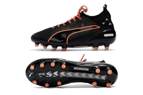 Image of PUMA evoTOUCH Pro FG Soccer Cleats Total Black Orange