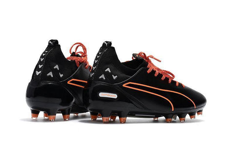 Image of PUMA evoTOUCH Pro FG Soccer Cleats Total Black Orange
