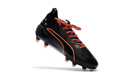 Image of PUMA evoTOUCH Pro FG Soccer Cleats Total Black Orange
