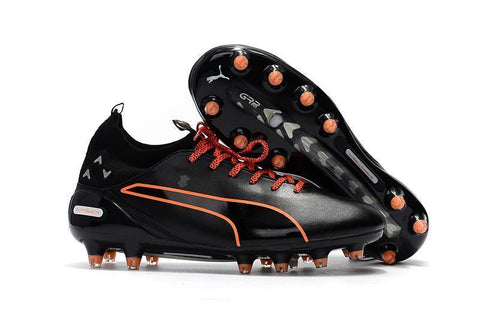 Image of PUMA evoTOUCH Pro FG Soccer Cleats Total Black Orange