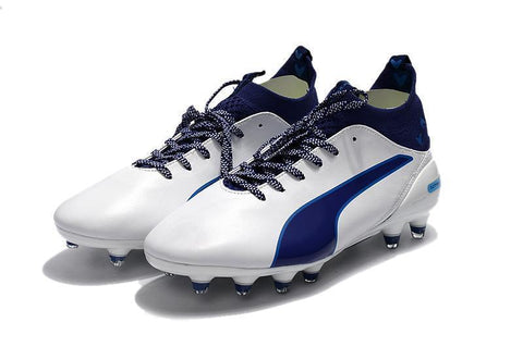 Image of PUMA evoTOUCH Pro FG Soccer Cleats White Deep Blue