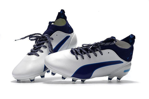 Image of PUMA evoTOUCH Pro FG Soccer Cleats White Deep Blue
