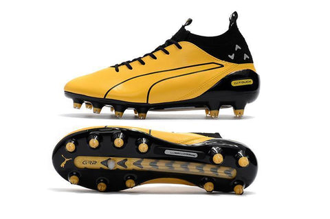 Image of PUMA evoTOUCH Pro FG Soccer Cleats Yellow Gold Black