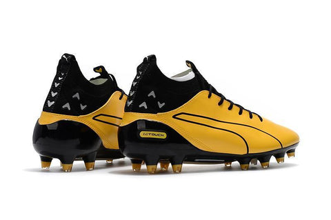 Image of PUMA evoTOUCH Pro FG Soccer Cleats Yellow Gold Black