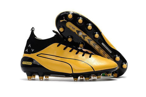 Image of PUMA evoTOUCH Pro FG Soccer Cleats Yellow Gold Black