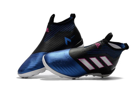 Image of Adidas ACE Tango 17+ Purecontrol Turf Soccer Cleats Black White Blue - KicksNatics