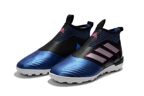 Image of Adidas ACE Tango 17+ Purecontrol Turf Soccer Cleats Black White Blue - KicksNatics