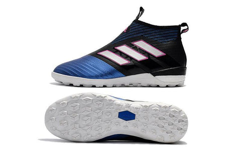 Image of Adidas ACE Tango 17+ Purecontrol Turf Soccer Cleats Black White Blue - KicksNatics