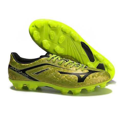 Image of Mizuno Basara 001 FG Soccer Cleats Green Black Safety Yellow - KicksNatics
