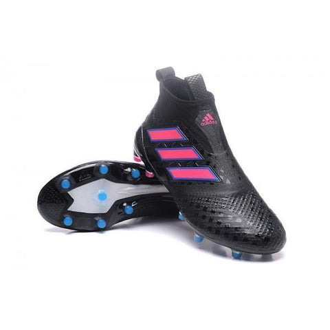 Image of Adidas ACE 17+ Purecontrol FG Soccer Cleats Core Black Pink - KicksNatics